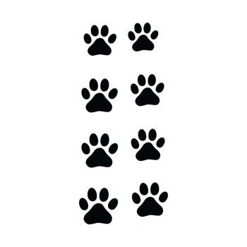 Dog paw print transparent background png