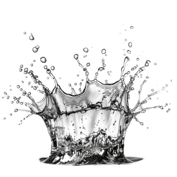 Genereted AI Water Splash Icon on Transparent Background. png