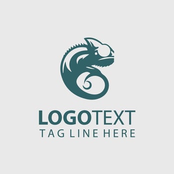 chameleon logo Illustrations vector