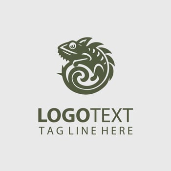 chameleon logo Illustrations vector