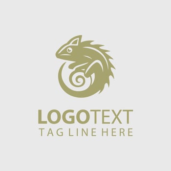 chameleon logo Illustrations vector