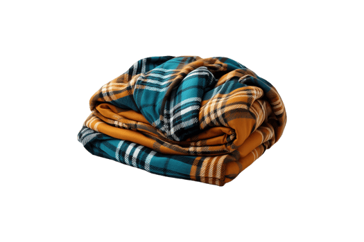 Check Printed Blanket isolated on transparent background. png