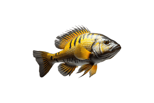 Cichlid isolated on transparent background. png