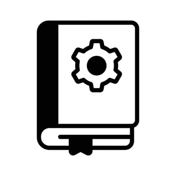 Take a look at this amazing icon of manual book, premium vector