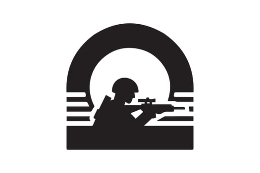 US army Military soldier silhouette vector
