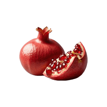 Fresh Harvest Pomegranate Fruit Isolated on Transparent Background png