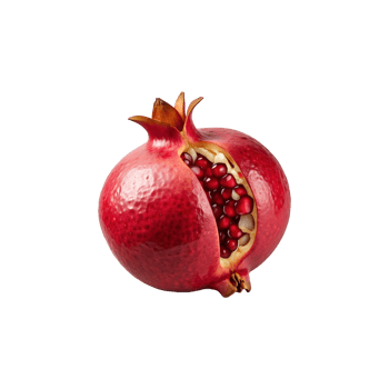 Fresh Ruby Gems Pomegranate Fruit Isolated on Transparent Background png