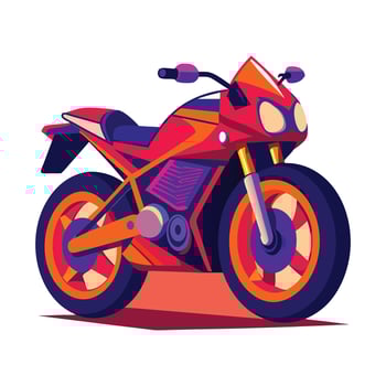 Flat design vintage motorcycle illustration vector