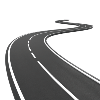 an image of a road with white lines png