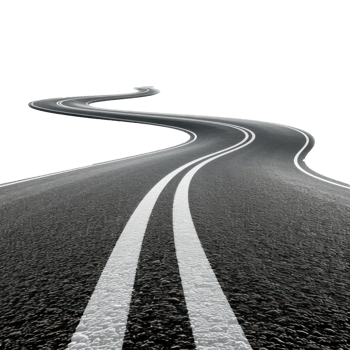 an empty road with white lines on it png