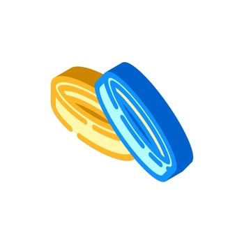 wedding rings love isometric icon illustration vector