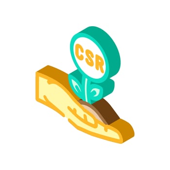 corporate social responsibility business isometric icon illustration vector