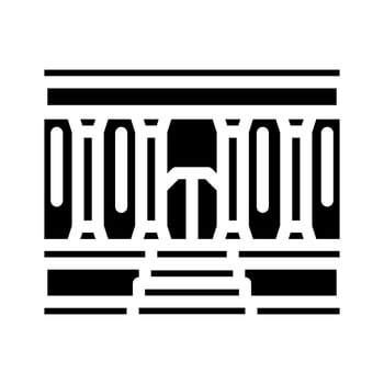 city bank building glyph icon illustration vector