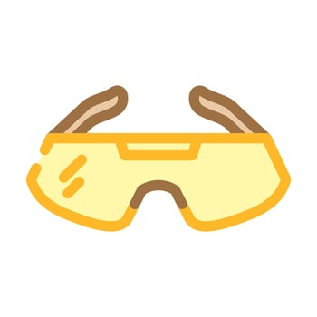 safety glasses ppe protective equipment color icon illustration vector