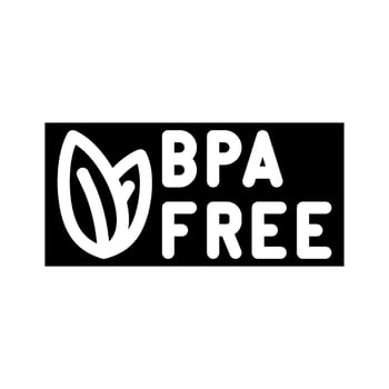 bpa free product label warning glyph icon illustration vector