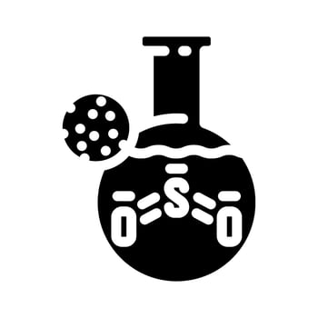 sulfites allergen free product food glyph icon illustration vector