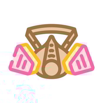 respirator ppe protective equipment color icon illustration vector