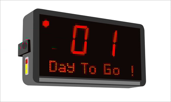 01 days to go, Number days to go countdown illustration template design and icon design vector