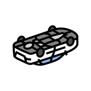 accident inverted car modern color icon illustration vector