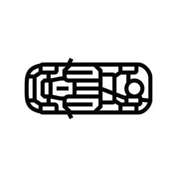 bottom view car modern line icon illustration vector