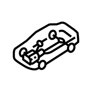 transmission car line icon illustration vector