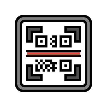 scan me product label caution color icon illustration vector