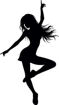Dancer girl silhouette vector