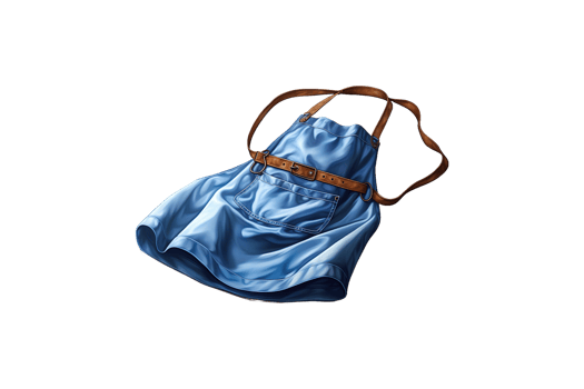Cotton Apron isolated on transparent background. png