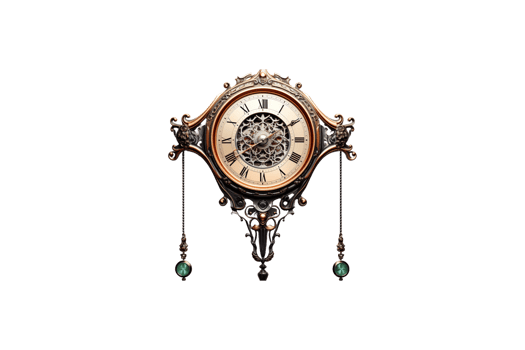 Clock Pendulum isolated on transparent background. png