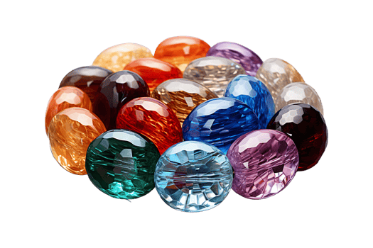 Crystal Color Bead isolated on transparent background. png