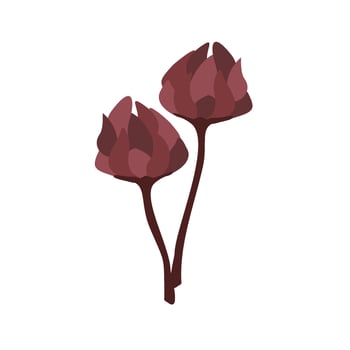 Flower Autumn Watercolor Set vector