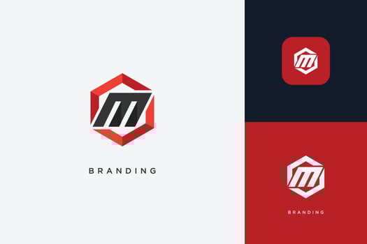M Letter Trademark Brand Logo vector