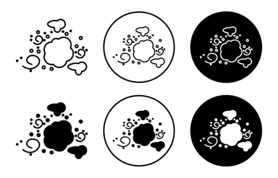 dust outline line icon set sign for web app vector