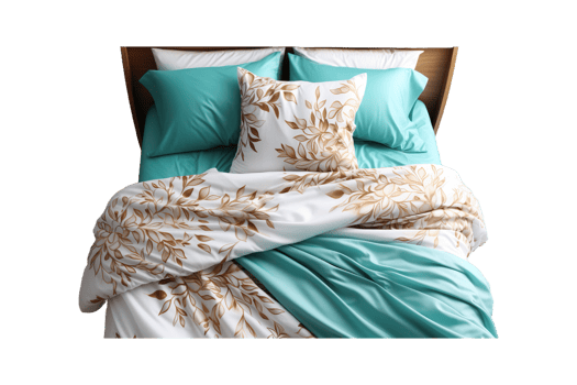 Cotton Double Bed Sheets isolated on transparent background. png