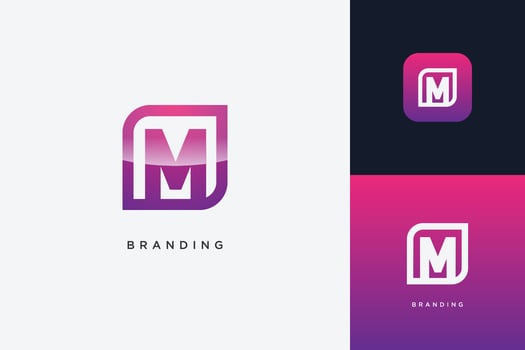 M Letter Trademark Brand Logo vector