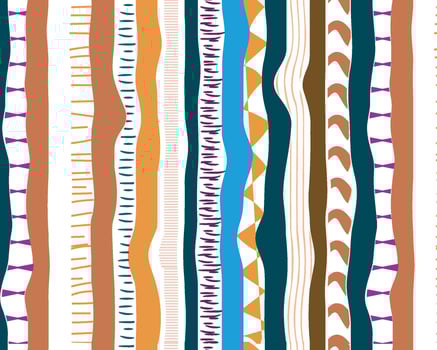 Hand-drawn himsical textured organic vertical lines and stripes seamless pattern old style background. Striped tablecloth textile print vector