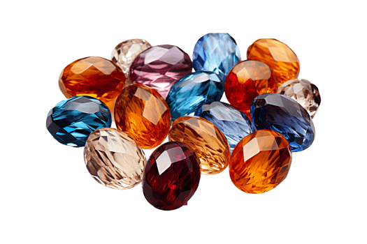 Crystal Color Bead isolated on transparent background. png