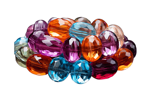 Crystal Color Bead isolated on transparent background. png