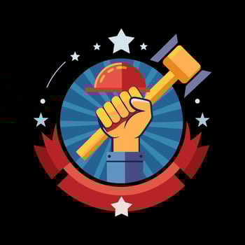 Happy Labor day or international workers day. May 1st International Labor Day. Labor Day poster. Labor Day logo design. Labor Day brand logo. vector