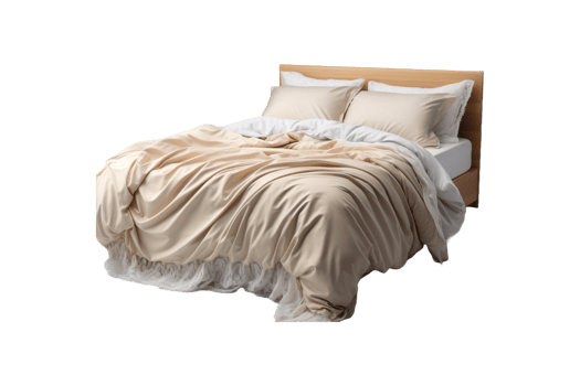 Double Bed Sheets isolated on transparent background. png