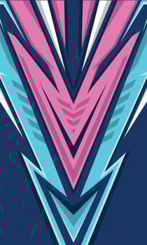 Racing style geometric abstract background. Sublimation printing jersey fabric template vector