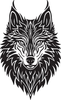 wolf black illustration vector