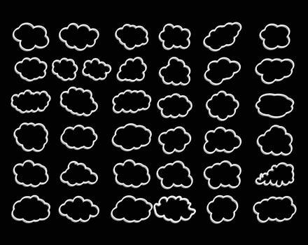 creative cloud outline illustration background vector