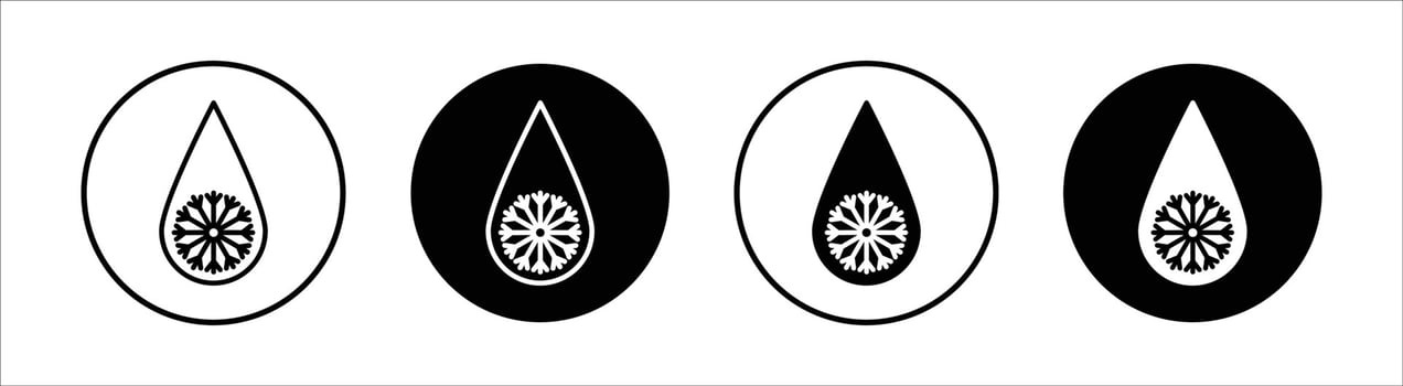 Defrost flat line icon set. Defrost Thin line illustration vector