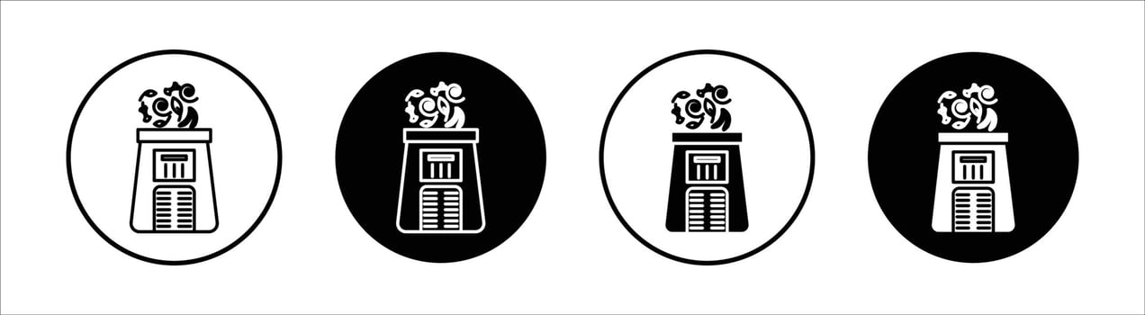 Composter flat line icon set. Composter Thin line illustration vector