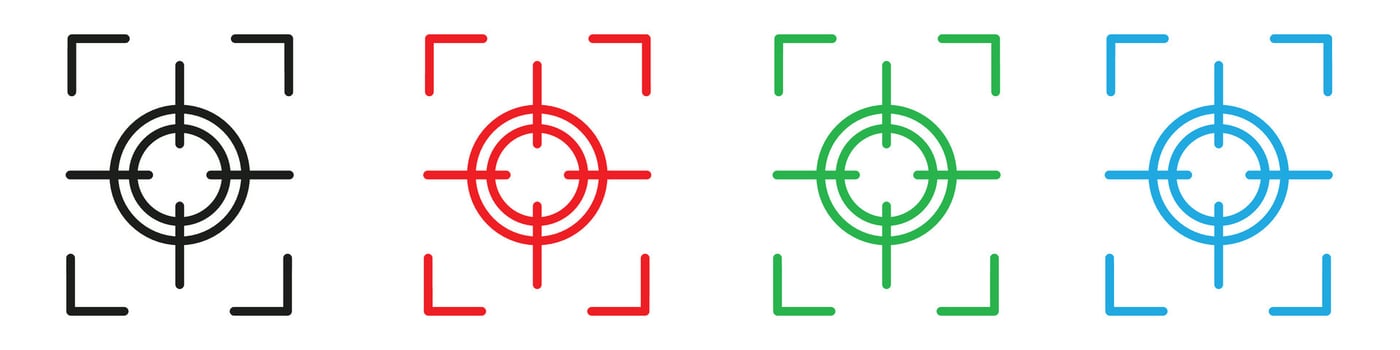 Focusing icon mark in filled style vector