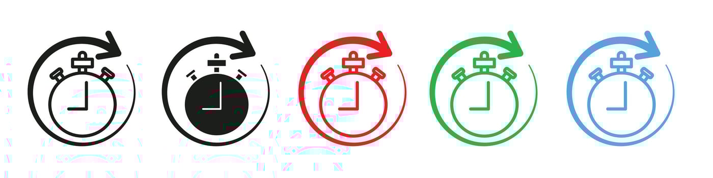 Work Hour Reduction Timer Icon for Increased Time Efficiency vector