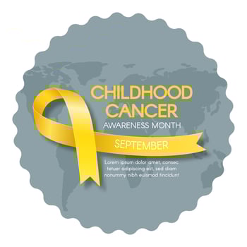Childhood cancer awareness month in September. vector
