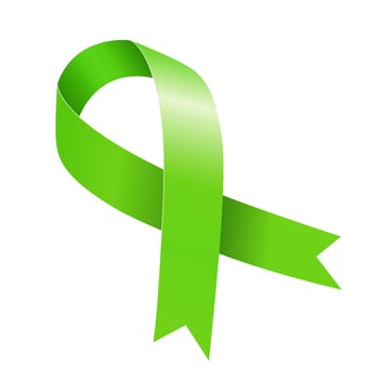 Mental Health Day. Organ Donation Month. Green ribbon. illustration. vector