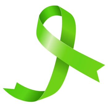 Mental Health Day. Organ Donation Month. Green ribbon. illustration. vector
